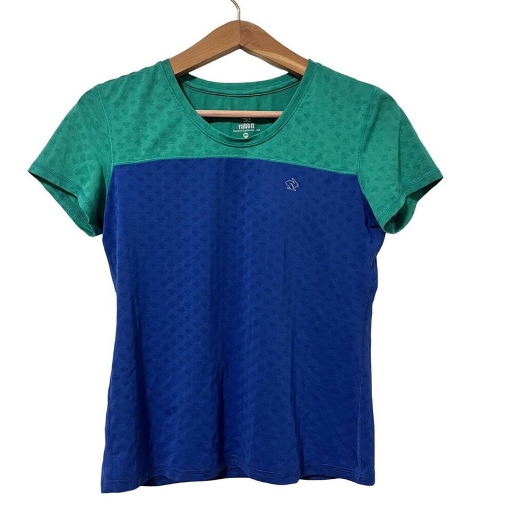 Rabbit Women’s EZ Tee Shirt Size M Colorblock Athletic Running Gym